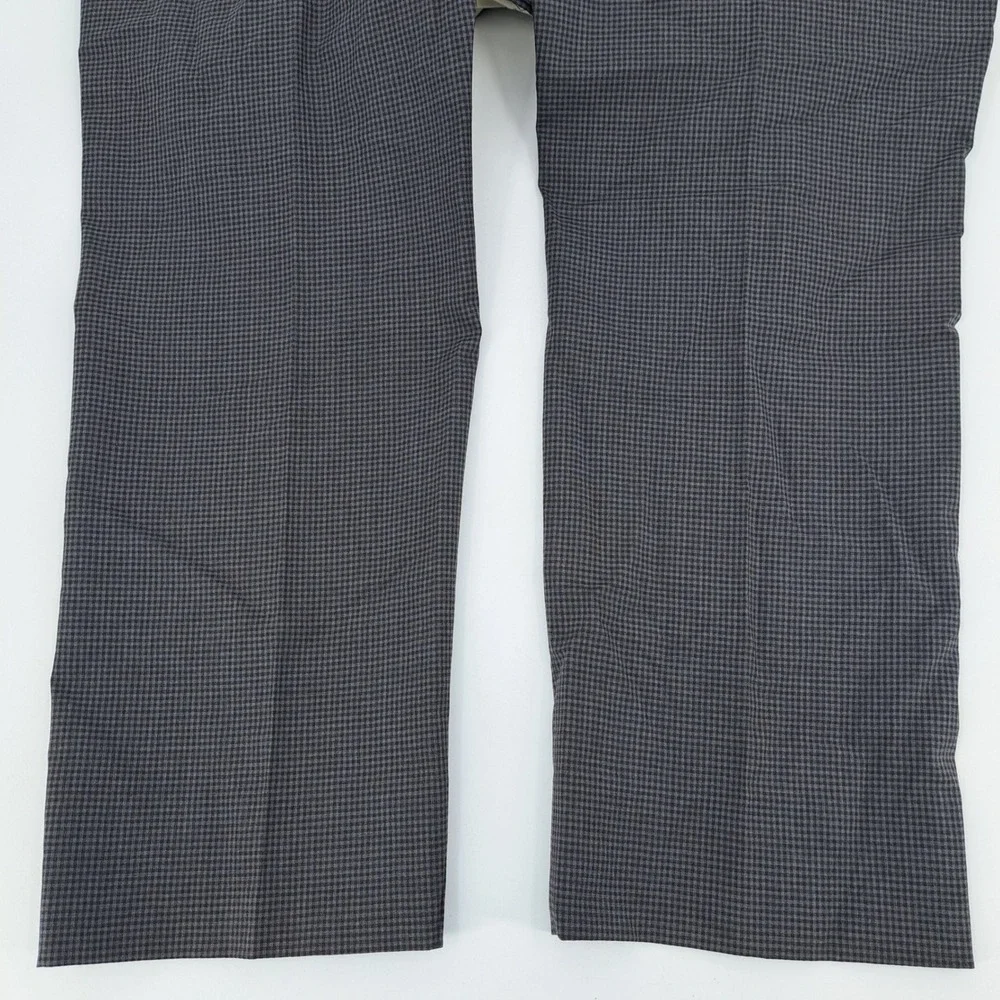 Brooks Brothers Fitzgerald Fit Dress Pants Men 38x30 Wool Grey Houndstooth Check